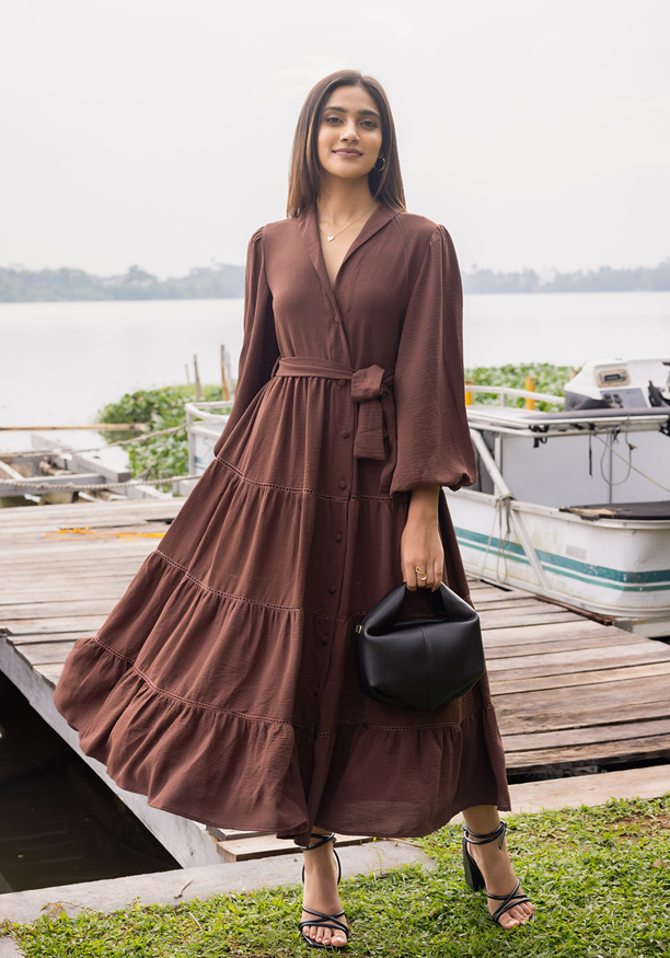 CEFALO BROWN CHIC DRESS